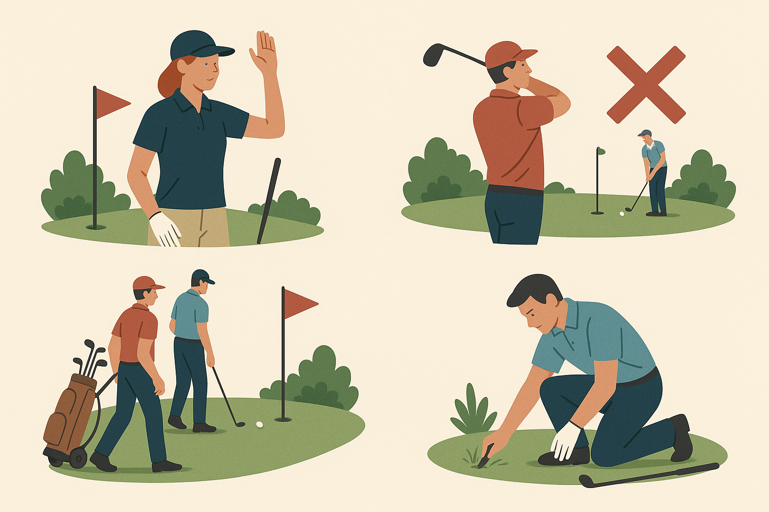Étiquette au golf : ce qu’il faut savoir avant de jouer
